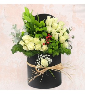 White Rose Flower Box